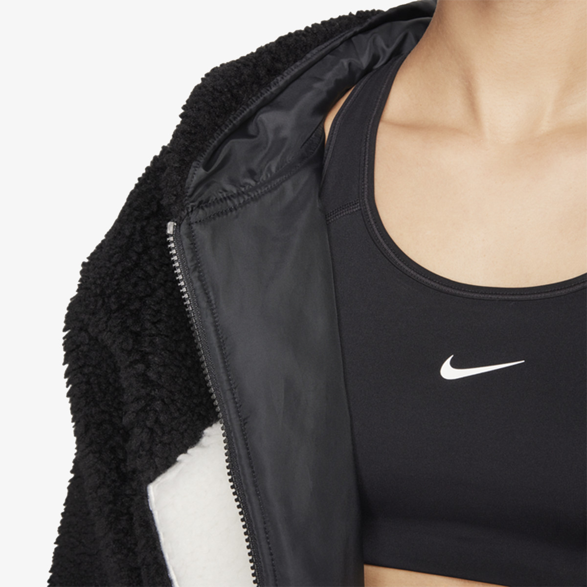 Nike Jacket W NSW LOGO SHERPA JKT
