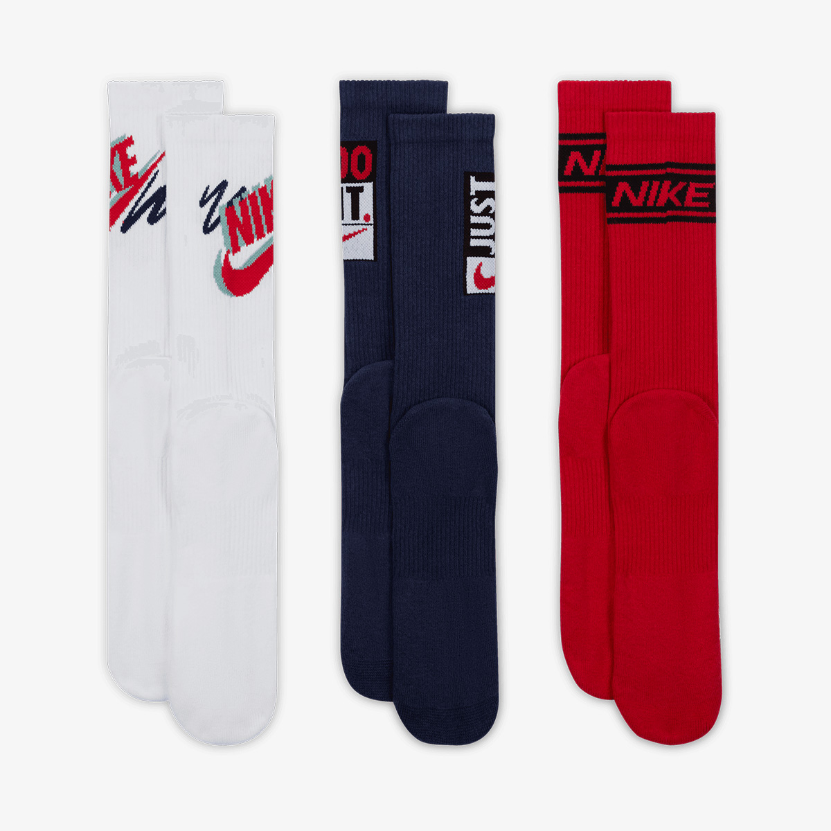 Çorape Nike U NK ED PLS CREW 3PR SPORT 144
