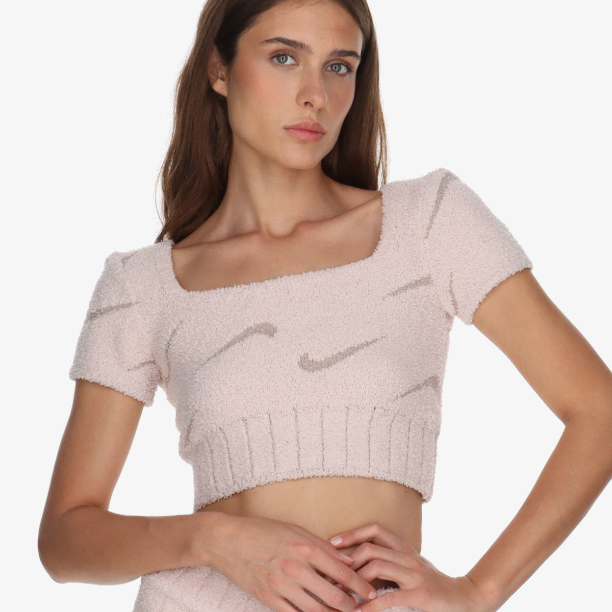 Nike Маица W NSW PHNX BCL SS CROP TOP