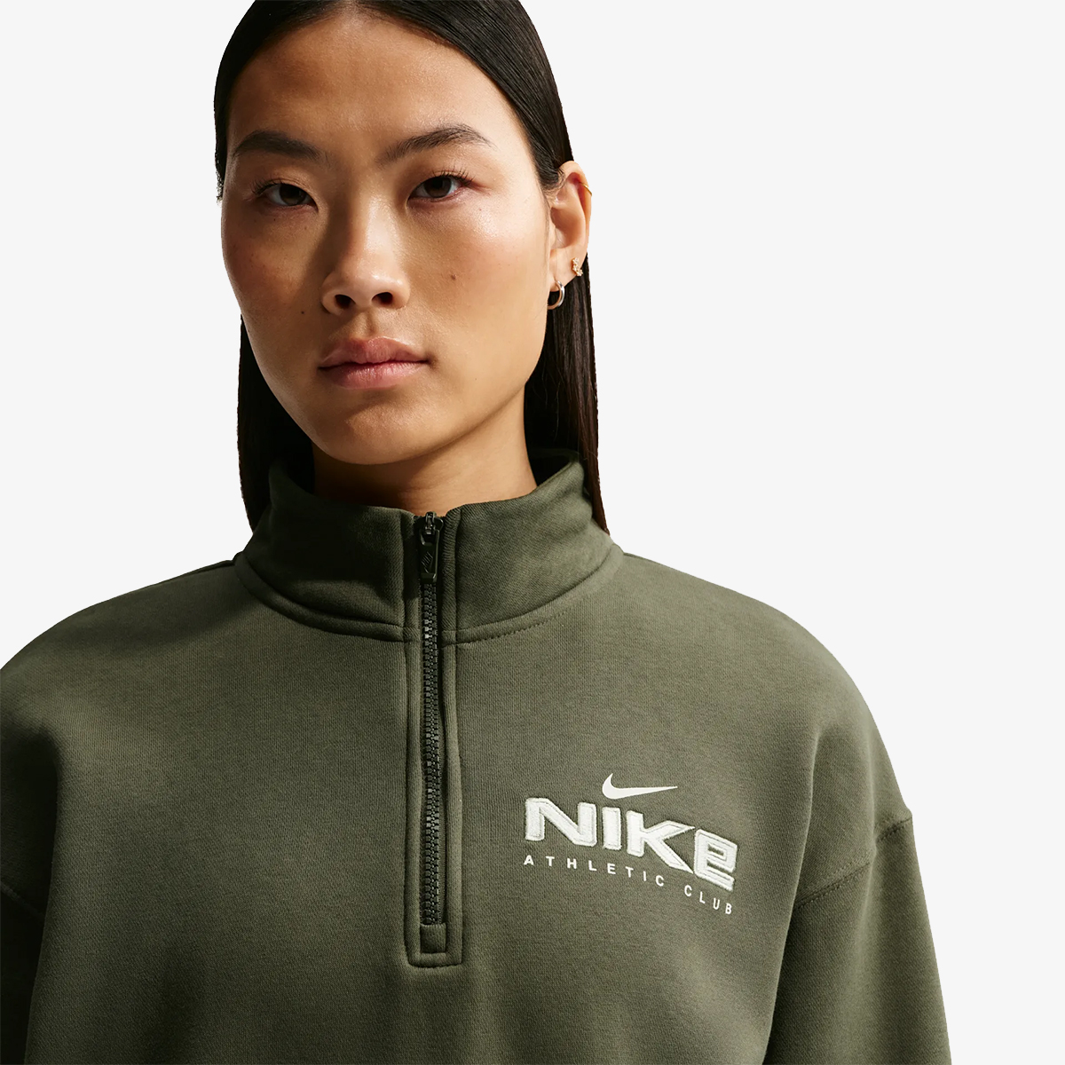 Nike Маица долги ракави W NSW CLS+ FLC QZ TOP