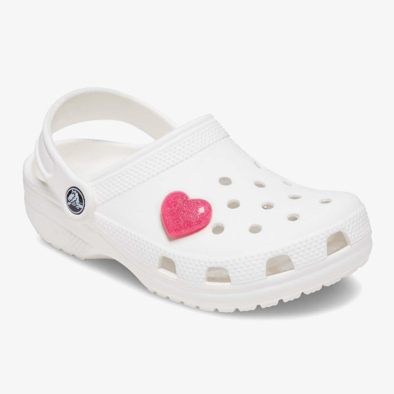 Crocs Украс JIBBITZ/PINK 3D GLITTER HEART 