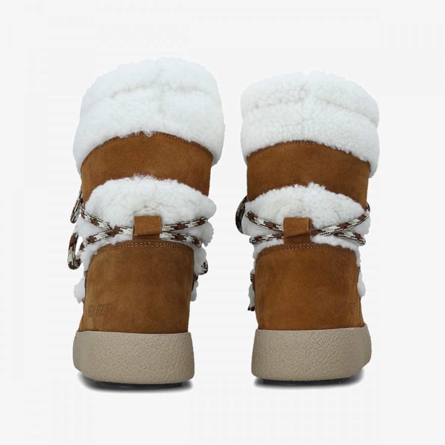 MOON BOOT Чизми MB LTRACK SHEARLING WHISKY/OFF WHITE 