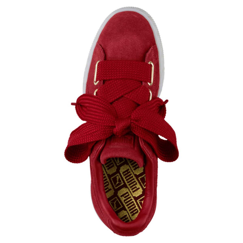 Puma suede heart bambino rosso hot sale