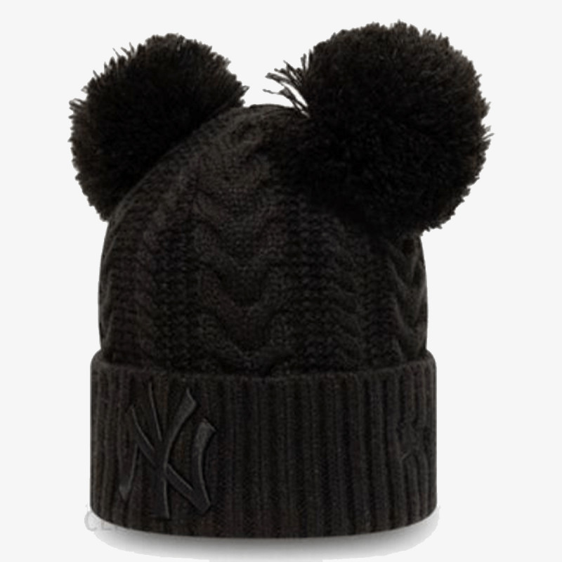 New Era Капа CHYT DOUBLE POM CUFF KNIT NEYYAN BLK 