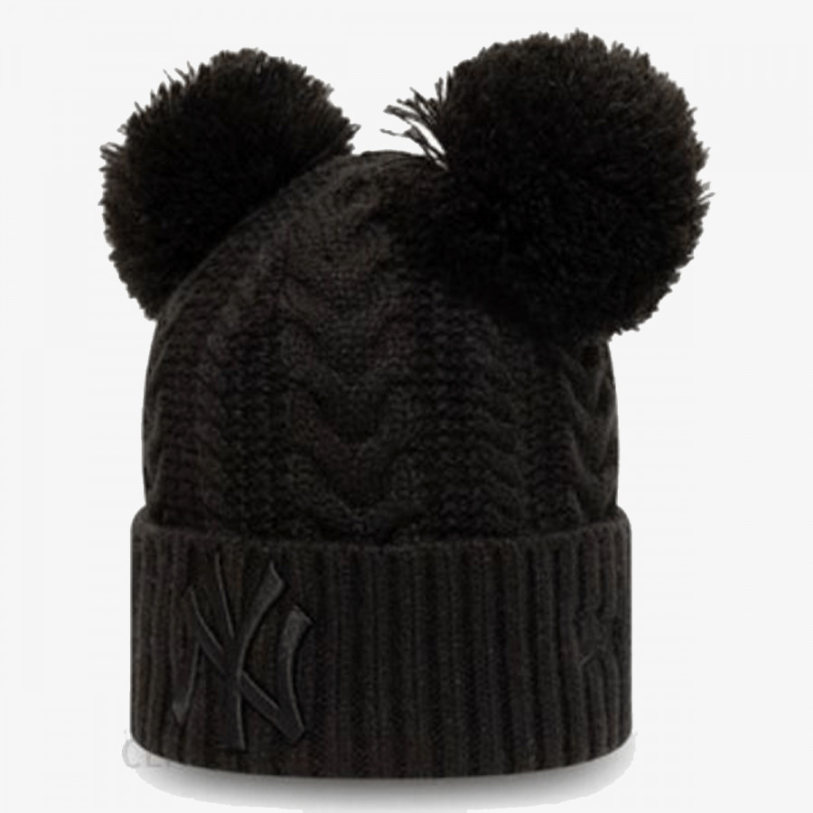 New Era Капа CHYT DOUBLE POM CUFF KNIT NEYYAN BLK 