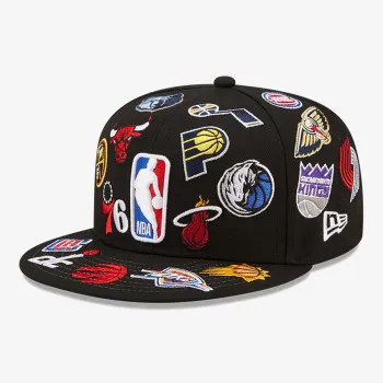 NEW ERA Kачкет NBA ALL OVER BLK