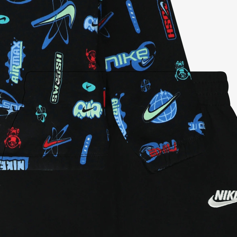 Nike Тренерка NKB B NSW BRAND A AOP FLC PO S 