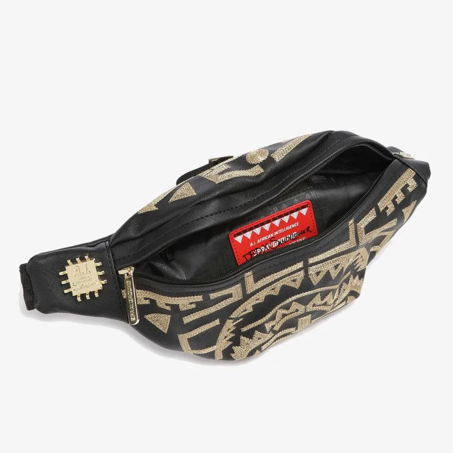 SPRAYGROUND Торбица AI TRIBAL GOLD SAVVY CROSSBODY TEDDY BEA 