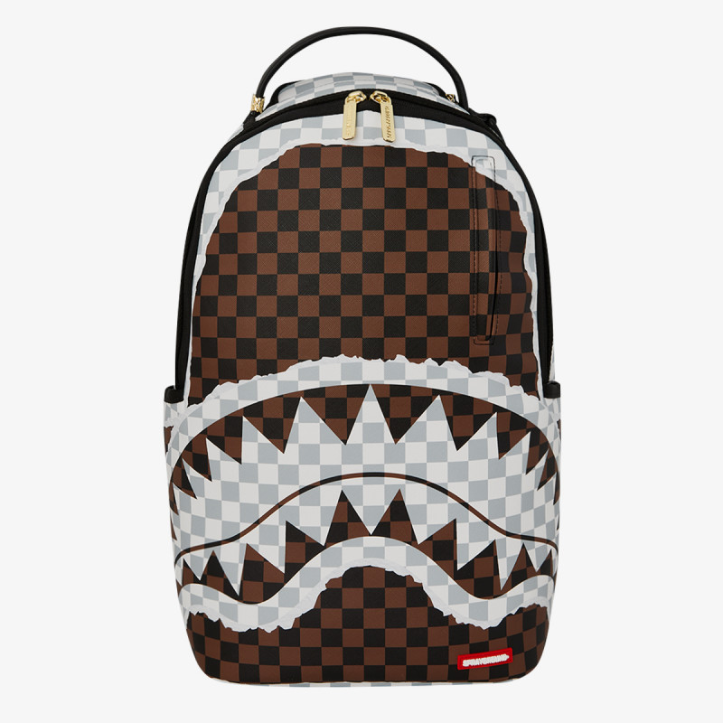 Sprayground Çantë shpine CREAM AND BROWN TEAR CHECK BACKPACK 