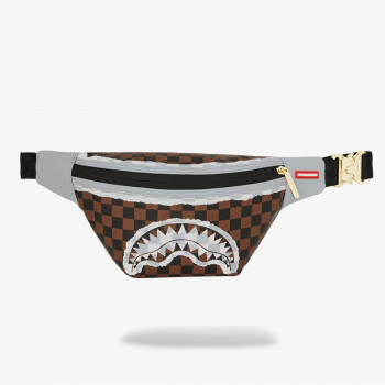 Sprayground Çantë e vogël CREAM AND BROWN TEAR CHECK CROSSBODY 