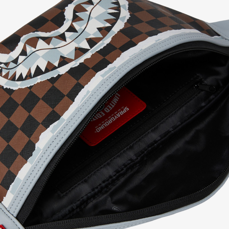 Sprayground Çantë e vogël CREAM AND BROWN TEAR CHECK CROSSBODY 