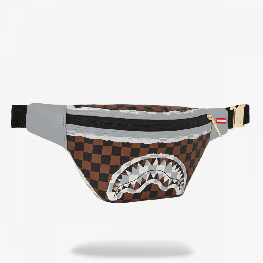 Sprayground Çantë e vogël CREAM AND BROWN TEAR CHECK CROSSBODY 