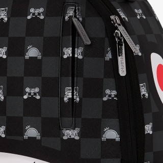 Sprayground Çantë shpine GRAY PEEKING CHARACTER CHECK BACKPACK 