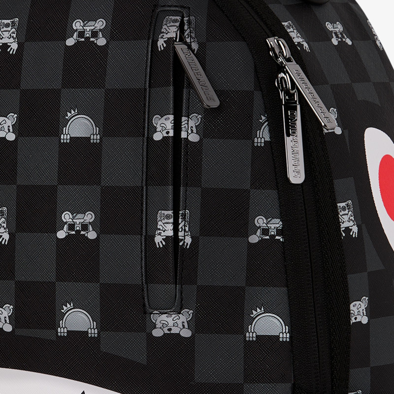 Sprayground Çantë shpine GRAY PEEKING CHARACTER CHECK BACKPACK 