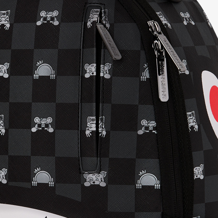 Sprayground Çantë shpine GRAY PEEKING CHARACTER CHECK BACKPACK 