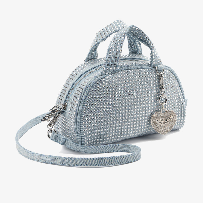 Juicy Couture Торба Fireflies S. Bowling Cotton Blu Denim 