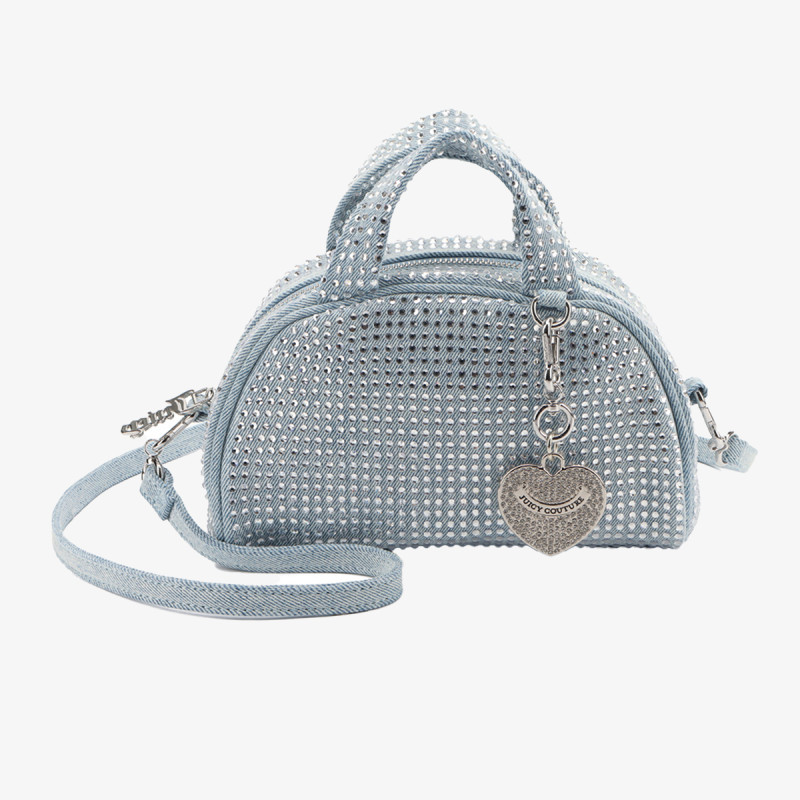 Juicy Couture Торба Fireflies S. Bowling Cotton Blu Denim 