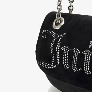 Juicy Couture Торба Kimberly Crossbody w/ Fla Polyester Blac 