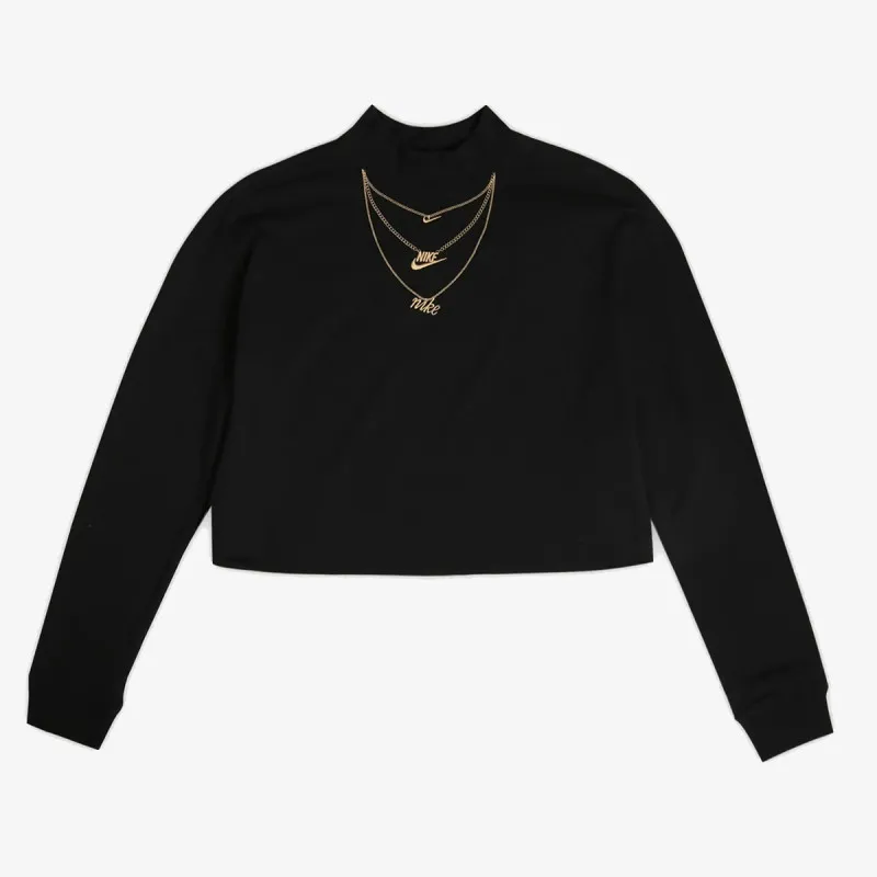 NIKE Дуксер W NSW TEE LS MOCK LX 