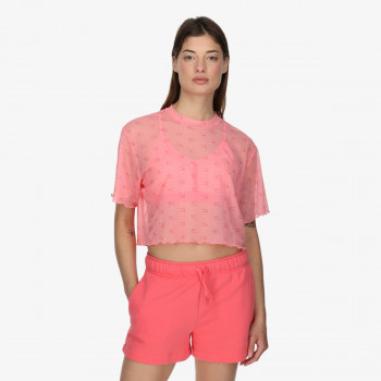 W NSW AIR AOP MESH SS CROP TOP