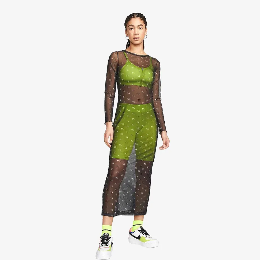 NIKE Фустан W NSW AIR AOP MESH LS DRESS 