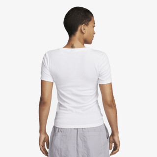 Nike Bluzë W NSW ESSNTL RIB SS MD CRP TOP 