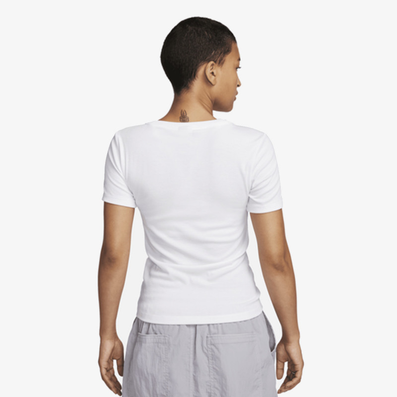 Nike Bluzë W NSW ESSNTL RIB SS MD CRP TOP 