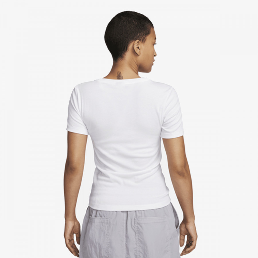 Nike Bluzë W NSW ESSNTL RIB SS MD CRP TOP 