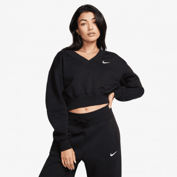 Nike Bluzë me mëngë të gjata W NSW PHNX FLC CROP VNECK 