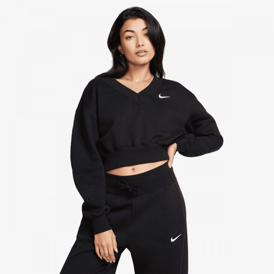 Nike Bluzë me mëngë të gjata W NSW PHNX FLC CROP VNECK 