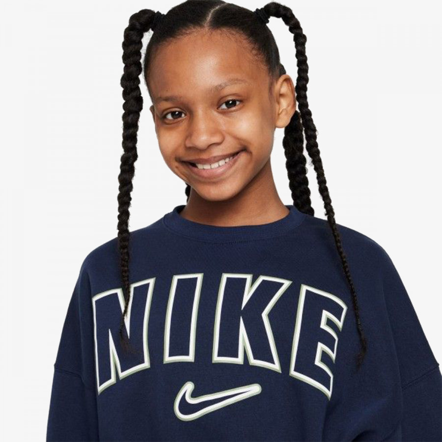 Nike Маица долги ракави G NSW TREND FLC CREW PRNT 
