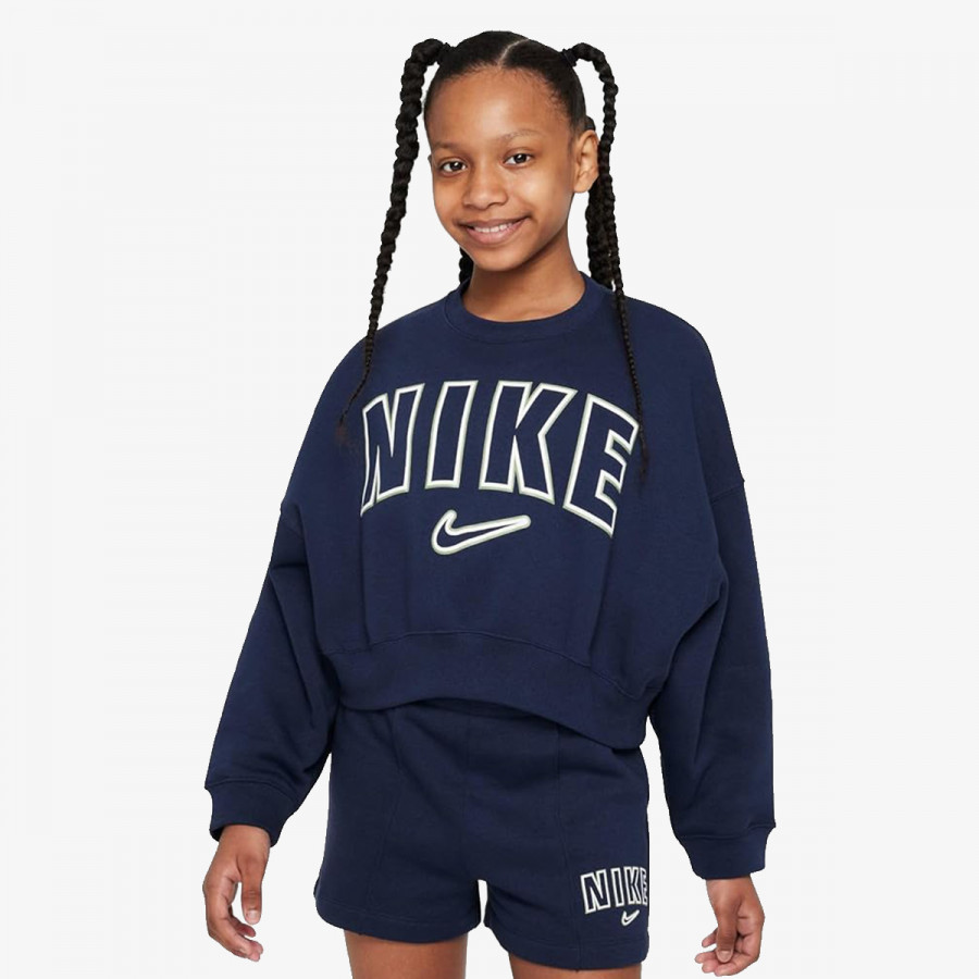 Nike Маица долги ракави G NSW TREND FLC CREW PRNT 