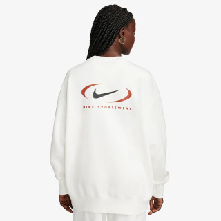 Nike Маица долги ракави W NSW PHNX FLC OS CREW PRNT SW 