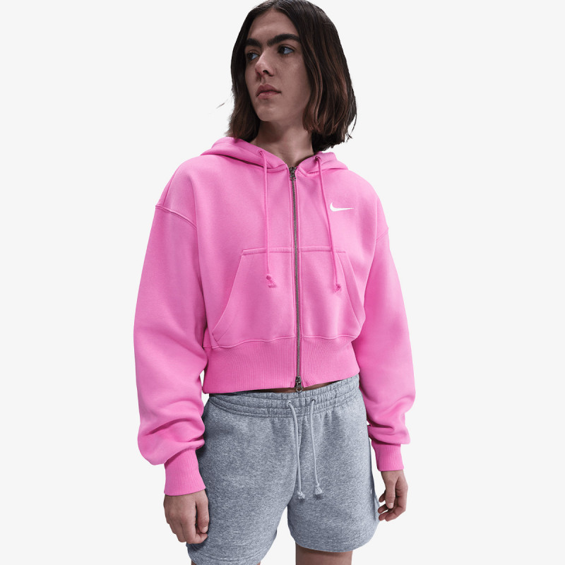 Nike Маица долги ракави W NSW PHNX FLC CROP FZ HDY 