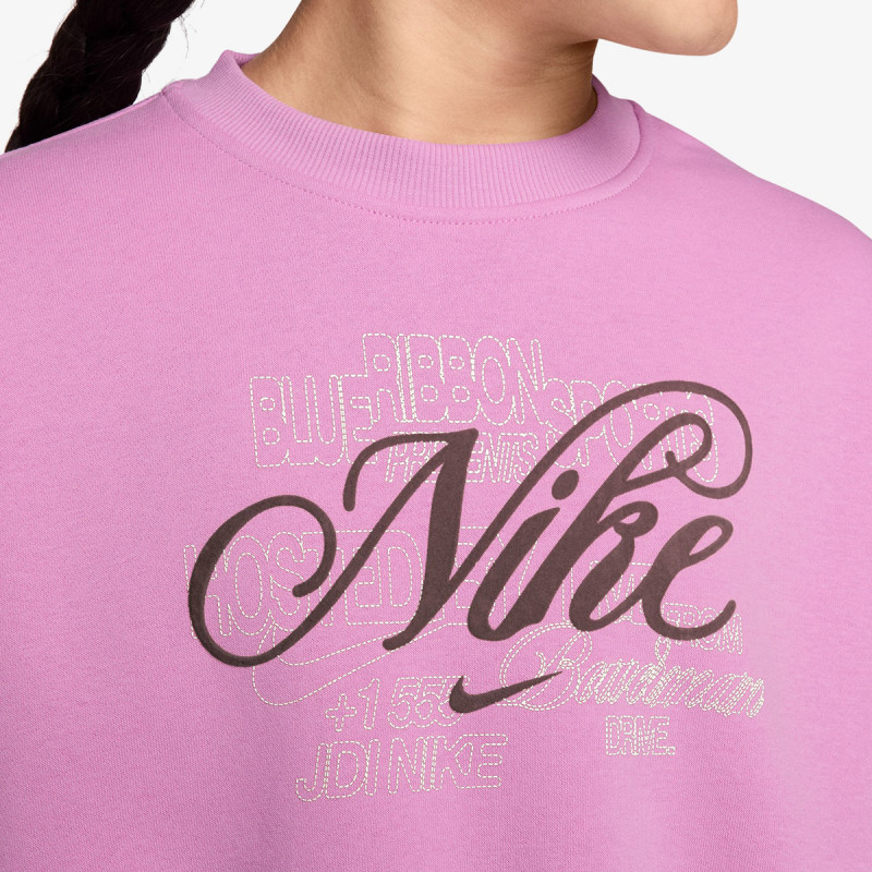 Nike Маица долги ракави G NSW CLUB FLC BXY CREW GFX 