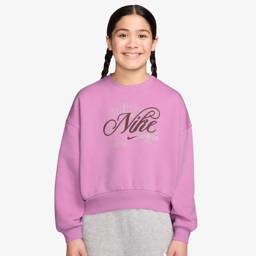 Nike Маица долги ракави G NSW CLUB FLC BXY CREW GFX 