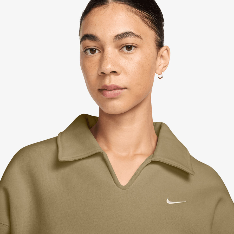 Nike Маица долги ракави W NK STDO FLC MW OS CRP POLO 