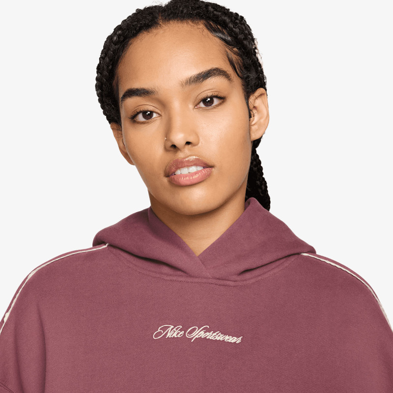 Nike Дуксер W NK STDO FLC MW CRP SCLOP HDY 