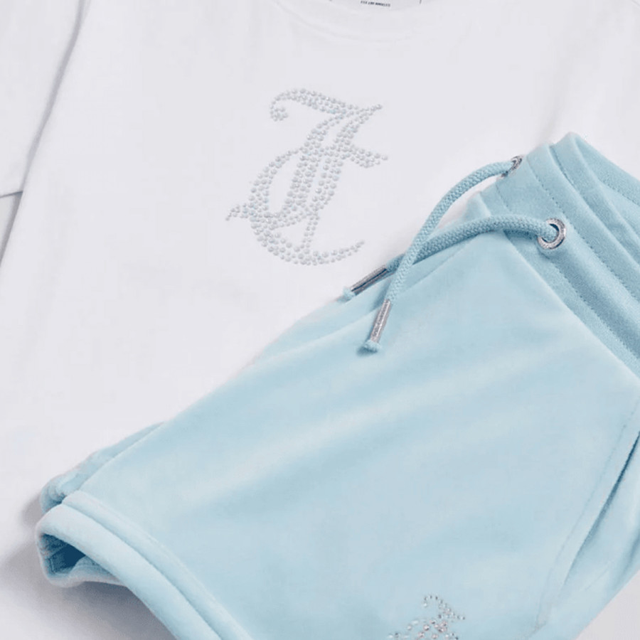 Juicy Couture Тренерка JC Logo Tee & Velour Short Set 