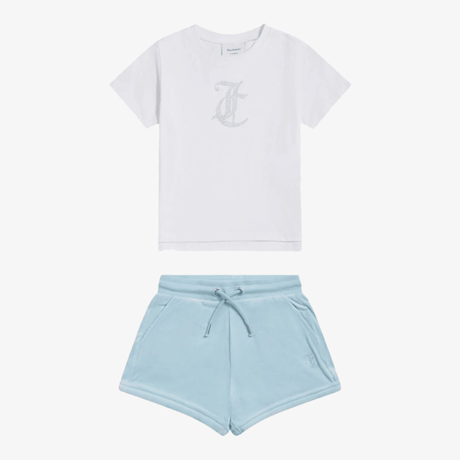 Juicy Couture Тренерка JC Logo Tee & Velour Short Set 