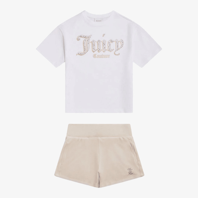 Juicy Couture Тренерка Oversize Tee & Velour Short Set 