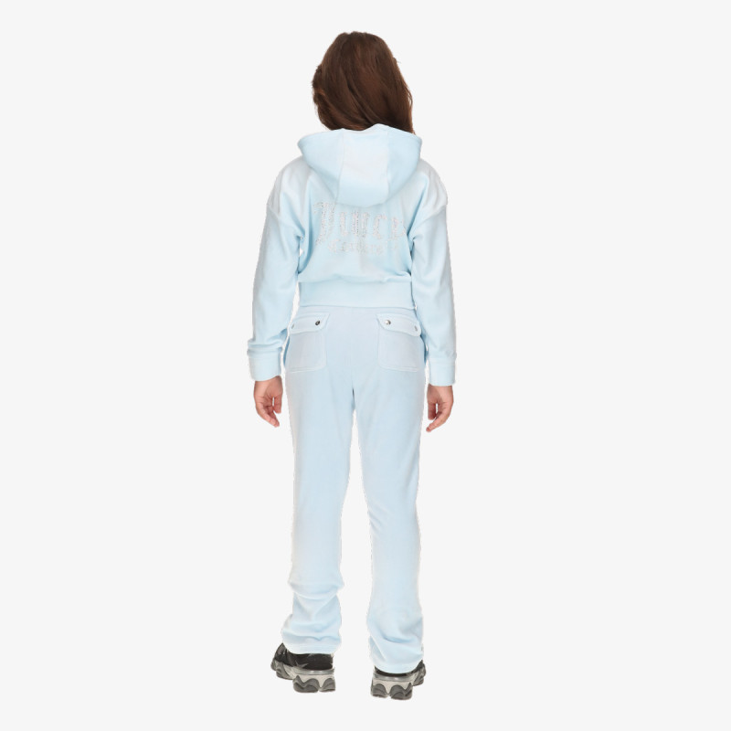 Juicy Couture Тренерка Cropped Velour Diamante Zip Thru & Bootc 
