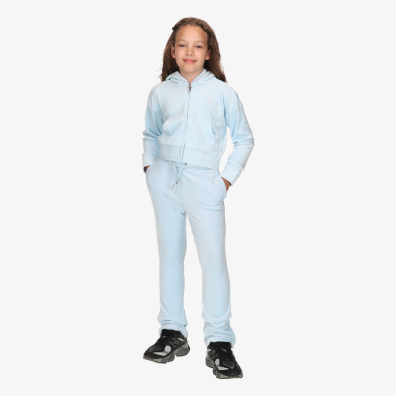 Juicy Couture Тренерка Cropped Velour Diamante Zip Thru & Bootc 