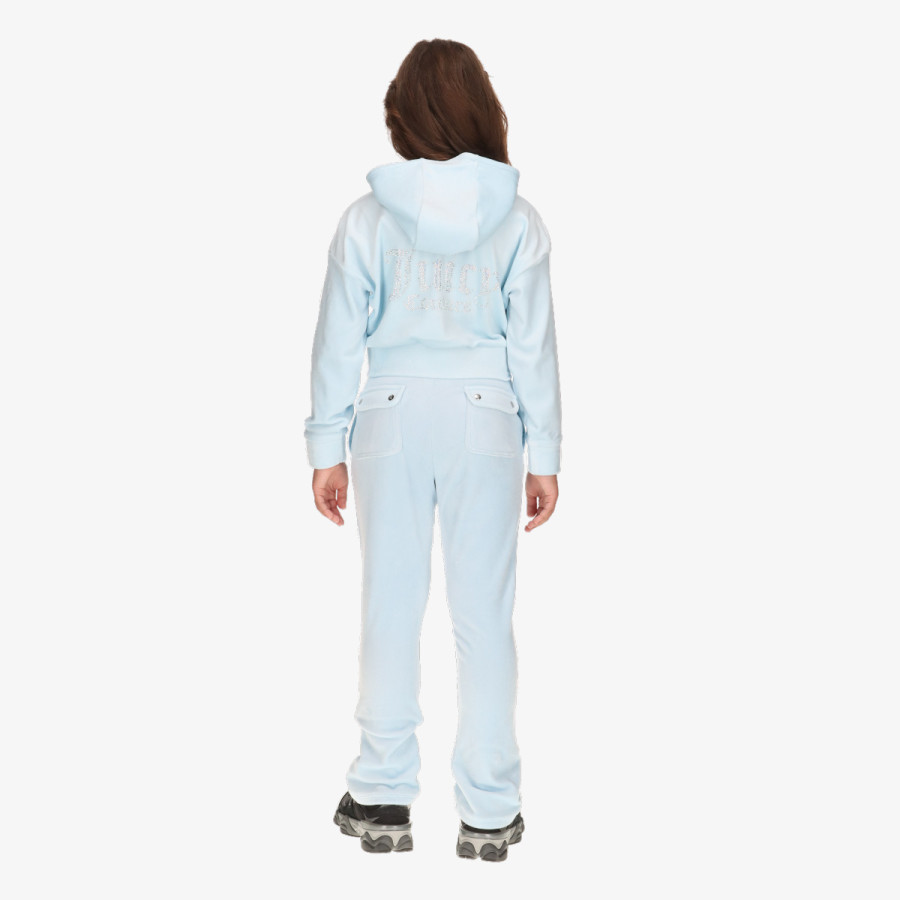Juicy Couture Тренерка Cropped Velour Diamante Zip Thru & Bootc 