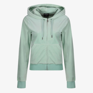 Juicy Couture Bluza ZIP THROUGH HOODIE WITH  ZIP PULL &  JC 