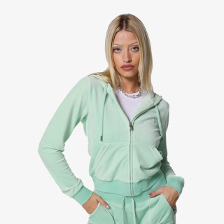 Juicy Couture Bluza ZIP THROUGH HOODIE WITH  ZIP PULL &  JC 