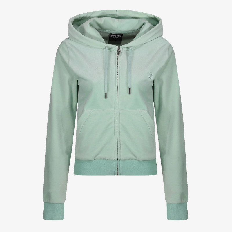 Juicy Couture Bluza ZIP THROUGH HOODIE WITH  ZIP PULL &  JC 