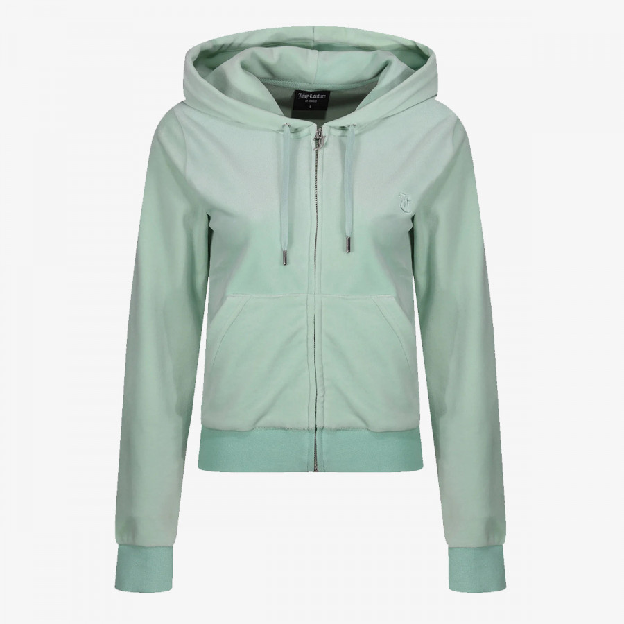 Juicy Couture Bluza ZIP THROUGH HOODIE WITH  ZIP PULL &  JC 