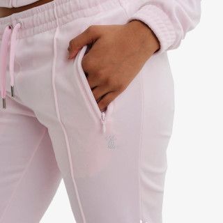 JUICY COUTURE Долен дел тренерки VELOUR TRACK PANT WITH DIAMANTE BRANDIN 