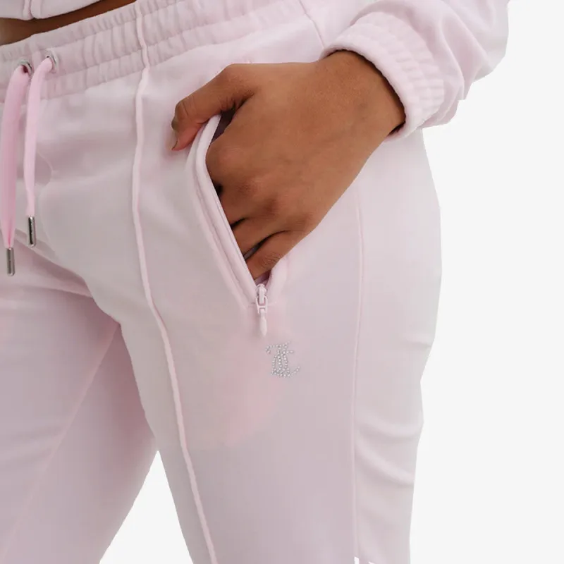 JUICY COUTURE Долен дел тренерки VELOUR TRACK PANT WITH DIAMANTE BRANDIN 
